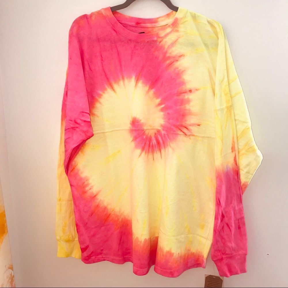 Exist Bright yellow/pink tie-dye oversize Tshirt - Picture 12 of 12